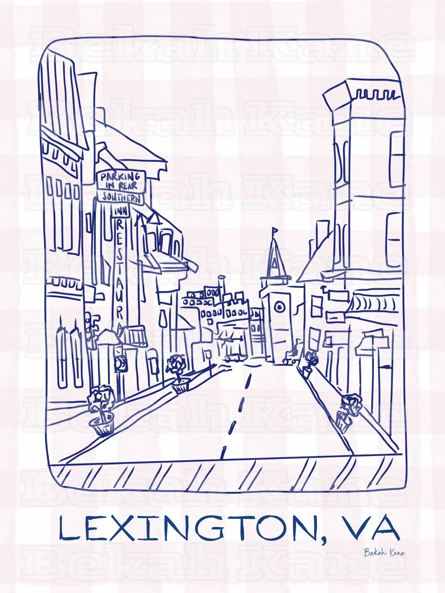 Lexington Sketch - Blush Plaid