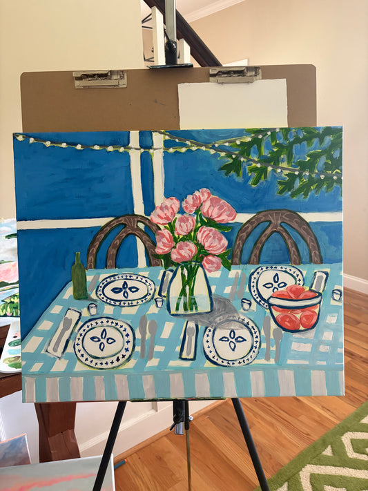 Summer Supper – 24" x 20" Acrylic on Canvas