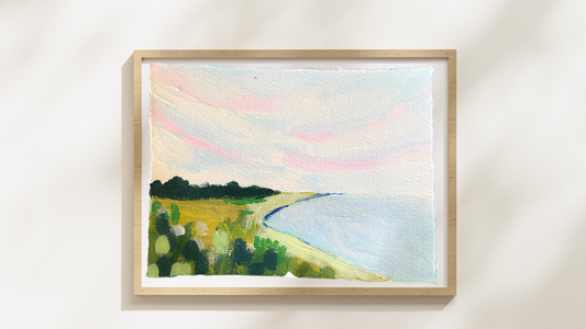 Chesapeake Stillness 02” – Original 8x6 Acrylic Landscape on Textured Cotton Paper